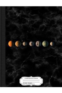 Trappist-1 7 Planet Lineup Composition Notebook