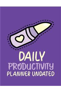 Daily Productivity Planner Undated