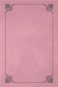 Pale Pink 101 - Blank Notebook with Fleur de Lis Corners