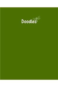 Doodles Journal - Great for Sketching, Doodling or Planning with Olive Green Cover