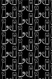 Bullet Journal Notebook for Cat Lovers Funny Tall Cats Pattern 2