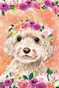 Bullet Journal Notebook for Dog Lovers Cockapoo in Flowers 5