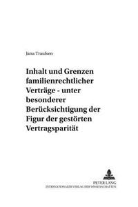 Inhalt Und Grenzen Familienrechtlicher Vertraege