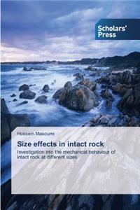 Size effects in intact rock