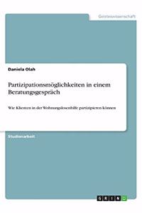 Partizipationsmöglichkeiten in einem Beratungsgespräch