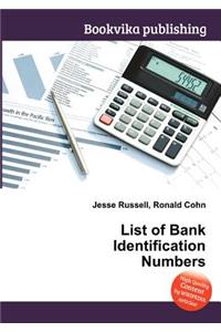 List of Bank Identification Numbers