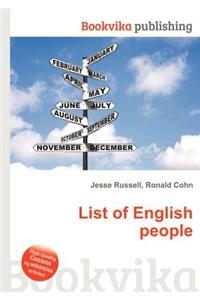 List of English People