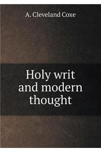 Holy Writ and Modern Thought