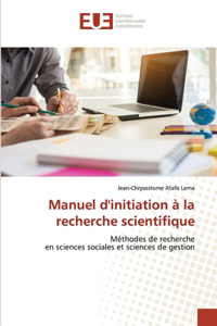 Manuel d'initiation à la recherche scientifique