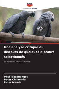 analyse critique du discours de quelques discours sélectionnés