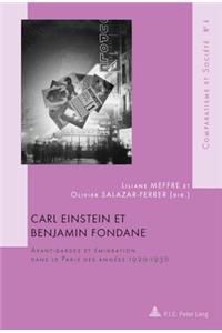 Carl Einstein Et Benjamin Fondane