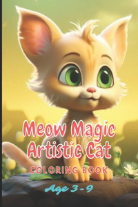 Meow Magic Artistic Cat Coloring Book - Unlock Creative Adventures