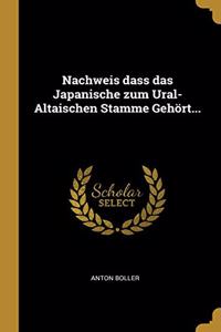 Nachweis dass das Japanische zum Ural-Altaischen Stamme Gehört...