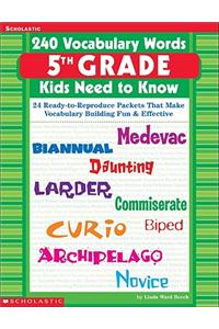 240 Vocabulary Words Kids Need to Know