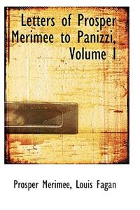 Letters of Prosper Macrimace to Panizzi, Volume I