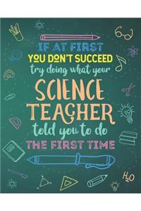 If At First You Don't Succeed Try Doing What Your Science Teacher Told You To Do The First Time