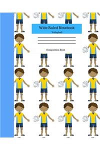 Wide Ruled Notebook Volleyball Composition Book