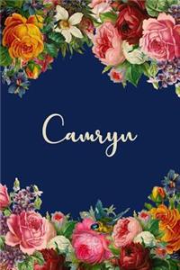 Camryn: Personalized Name Floral Design Matte Soft Cover Notebook Journal to Write In. 120 Blank Lined Pages