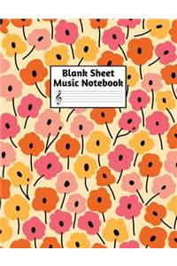 Blank Sheet Music Notebook