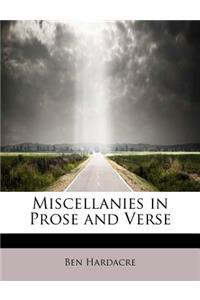 Miscellanies in Prose and Verse