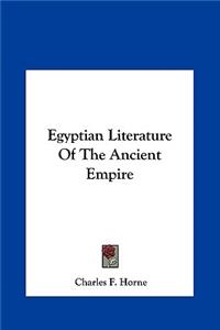 Egyptian Literature Of The Ancient Empire