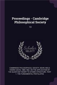 Proceedings - Cambridge Philosophical Society