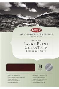 NKJV Large Print Ultrathin Reference Bible, Mahogany