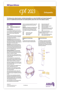 CPT 2023 Express Reference Coding Card: Orthopaedics