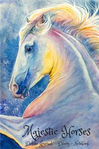 Majestic Horses Deluxe Upscale Horse Lover's Journal, Diary, Notebook