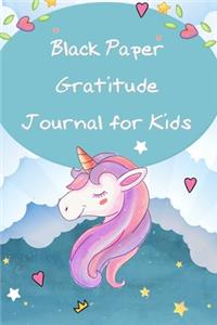 Black Paper Gratitude Journal for Kids