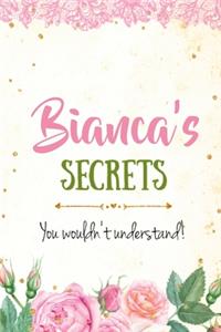 Bianca's Secrets personalized name notebook for girls and women