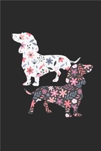 Seamless Flowers Dachshund