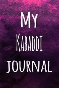 My Kabaddi Journal