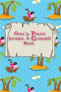 Girl's Pirate Journal & Coloring Book