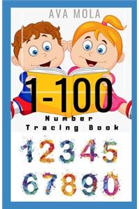 1-100 Number Tracing Book