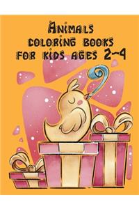 Animals coloring books for kids ages 2-4