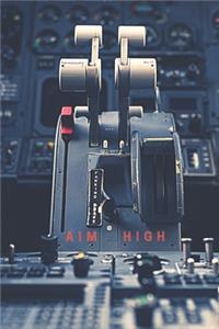 Airplane Aim High Collection Travel Lined Journal, Volume 6, College Ruled Notebook, Softcover Writing Notepad Gift, 120 Pages