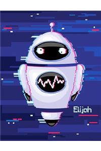 Elijah: Personalized Large Print Discreet Internet Website Password Organizer, Birthday, Christmas, Friendship Gifts for Men, Teens, and Boys, 8 1/2 X 11