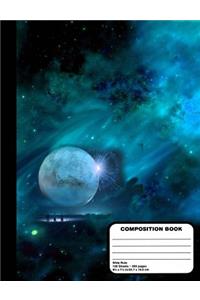 Outer Space Composition Notebook 200 Wide Ruled Pages