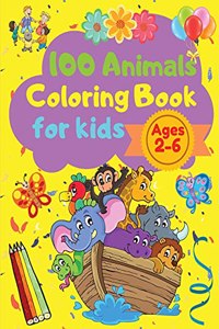 100 Animals Coloring Book for Kids