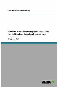 Öffentlichkeit als strategische Ressource im politischen Entscheidungsprozess