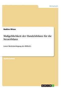 Maßgeblichkeit der Handelsbilanz für die Steuerbilanz