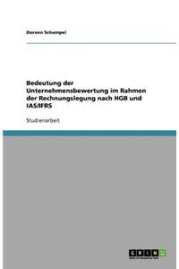 Bedeutung der Unternehmensbewertung im Rahmen der Rechnungslegung nach HGB und IAS/IFRS