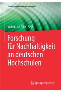 Forschung Für Nachhaltigkeit an Deutschen Hochschulen