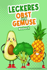 Leckeres Obst und Gemüse Malbuch