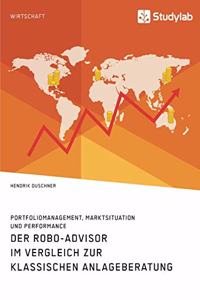 Robo-Advisor im Vergleich zur klassischen Anlageberatung. Portfoliomanagement, Marktsituation und Performance