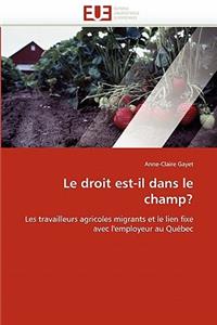 Le Droit Est-Il Dans Le Champ?