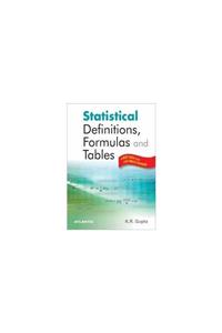 Statistical Definitions, Formulas And Tables: