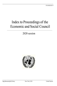 Index to Proceedings of the Economic and Social Council 20120