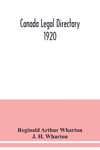 Canada legal directory 1920